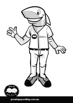Colouring in - mascot
